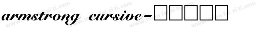 armstrong cursive字体转换